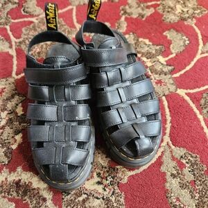 Dr. Martens Black Lug Sole Sandals